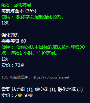 魔兽世界强化药剂图纸哪里刷