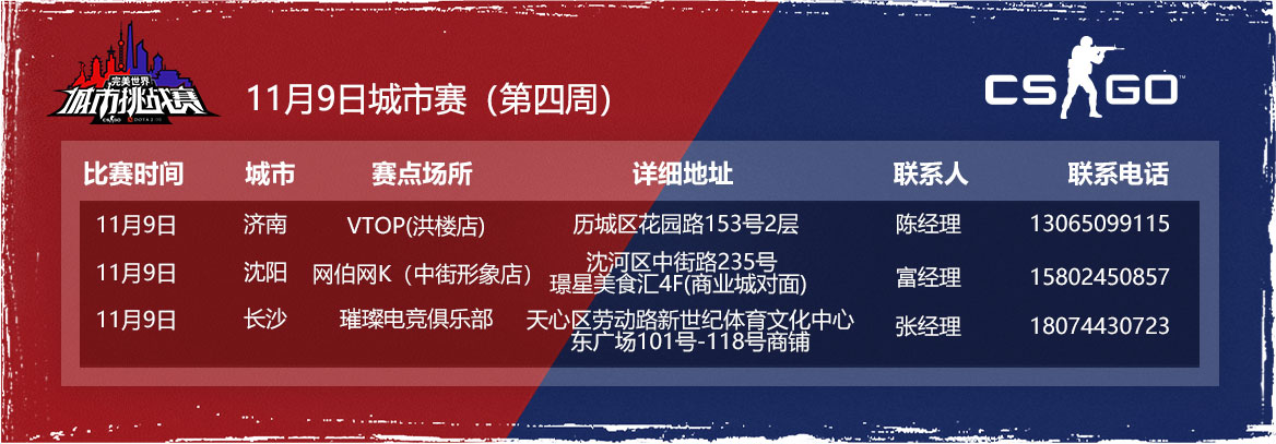 高手集结，强强对决！城市赛CSGO本周转战济南、沈阳、长沙