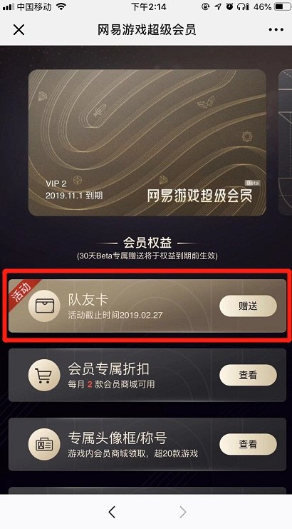 新年送队友大礼网易游戏超级会员可双人共享