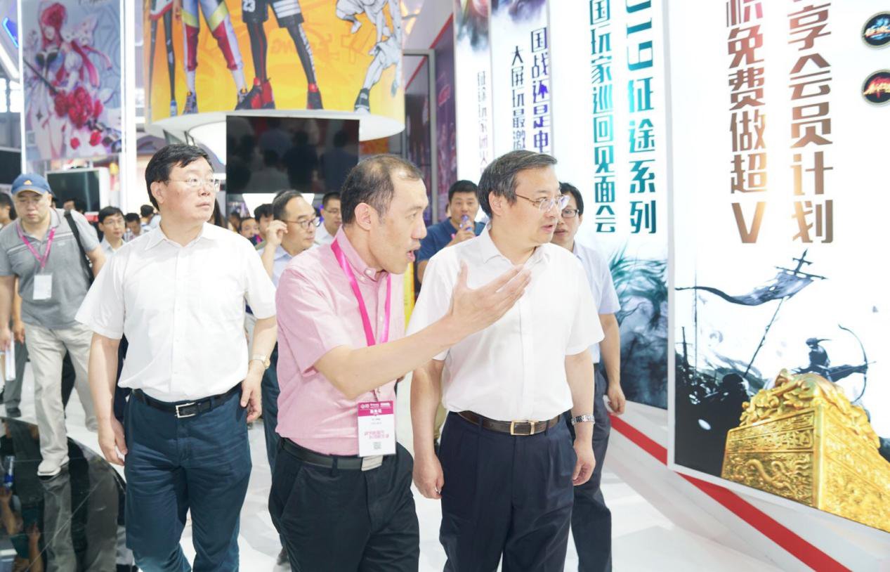 2019ChinaJoy首日，中宣部副部长梁言顺等领导莅临参展企业展台