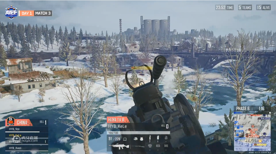 AIEF亚洲主播电竞节主播PUBG大对抗，虎牙战队表现出色