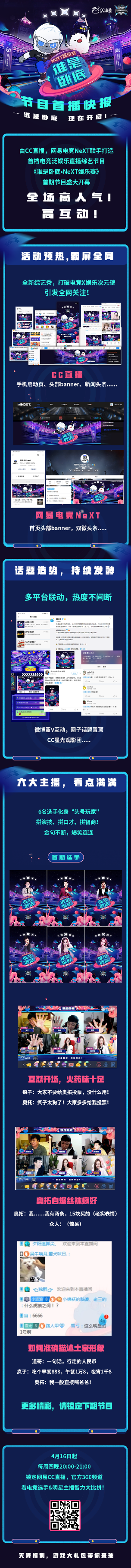 网易CC直播NeXT娱乐赛中段斗争激烈 六大主播各显神通