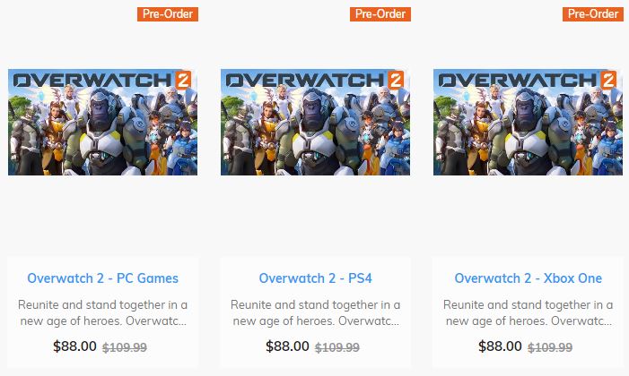 外网商城显示《守望先锋2》8月28日发售 定价90美元左右