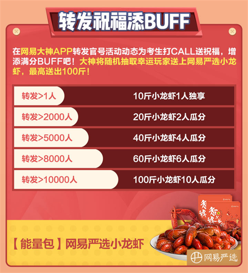 网易大神助战高考!送百支雪糕、百斤网易严选小龙虾