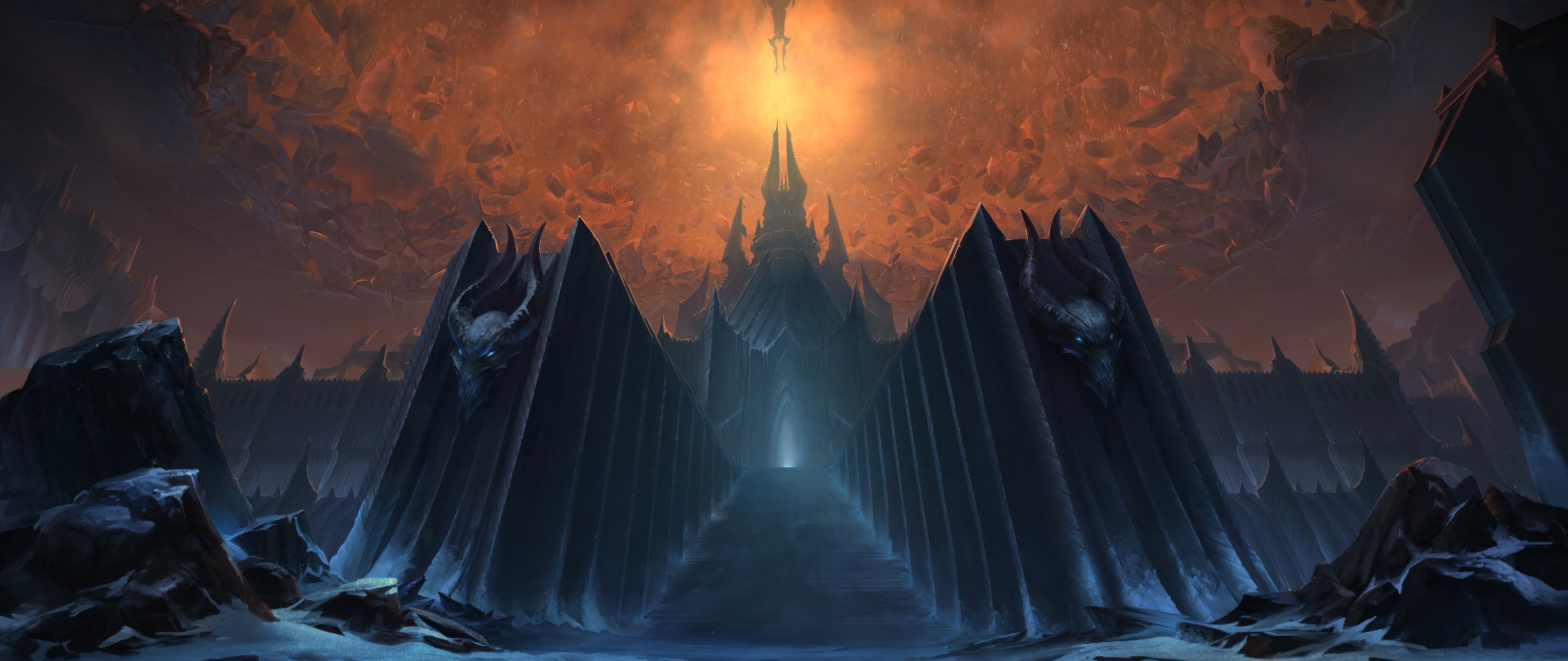 《魔兽世界：暗影国度》登陆界面曝光 冰冠堡垒霸气