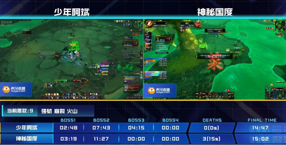 《虎牙超级联赛》魔兽世界竞速赛：少年阿斌独领风骚 李维斯谐星车队笑点频频
