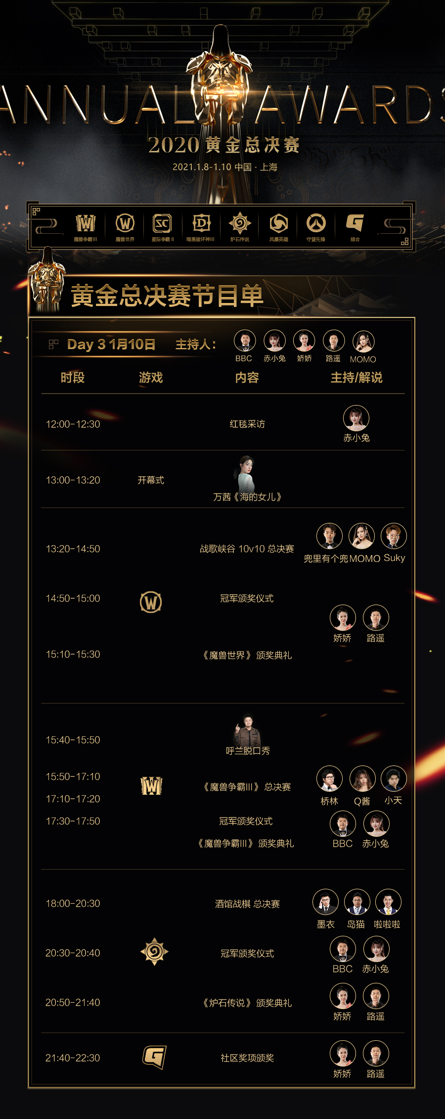共襄盛举！2020黄金总决赛观看指南