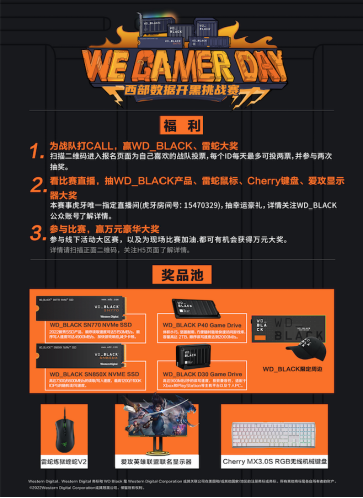 2022We. Gamer Day 西部数据高校开黑挑战赛-秋季赛 热血招募 一触即发