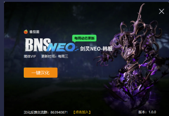 《剑灵NEO》(BNS NEO)上线 一键汉化教程