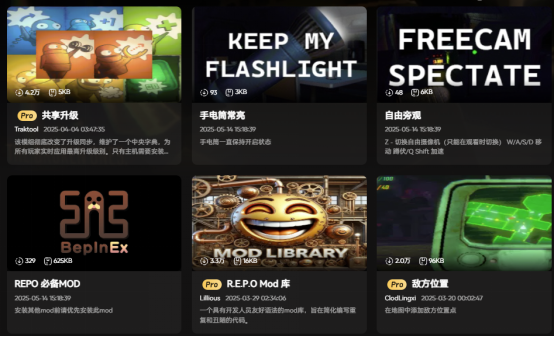 REPO必备mod整合包100+/汉化补丁/多人联机/无限复活/全新地图