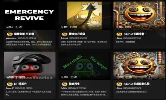 REPO必备mod整合包100+/汉化补丁/多人联机/无限复活/全新地图