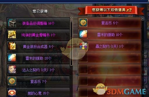 《DNF》11月29日魔盒更新黄金增幅书