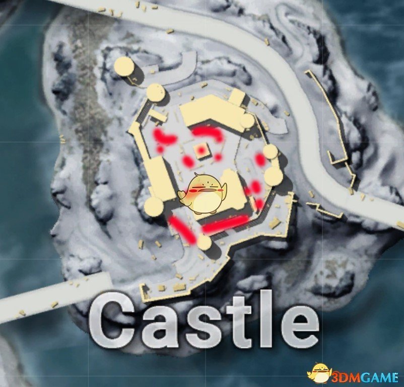 《绝地求生》雪地地图castle城堡详解以及打法心得