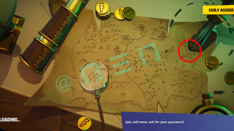 《堡垒之夜》第八赛季加载页面地图刀尖位置攻略