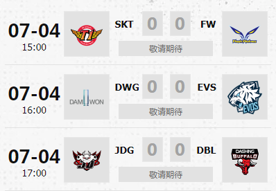 《LOL》2019洲际赛小组赛赛程
