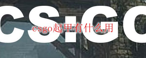 csgo起甲有什么用