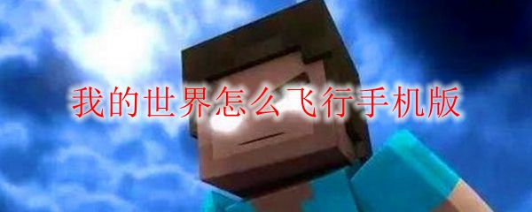 我的世界怎么飞行手机版