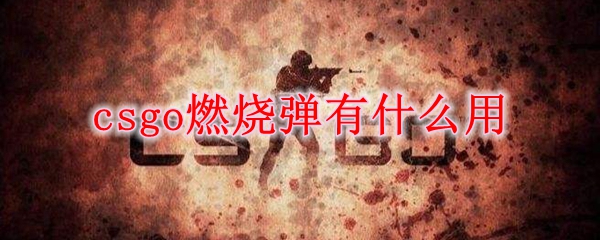 csgo燃烧弹有什么用