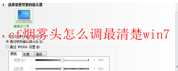 cf烟雾头怎么调最清楚win7