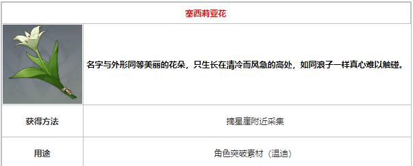 原神塞西莉亚花怎么获得