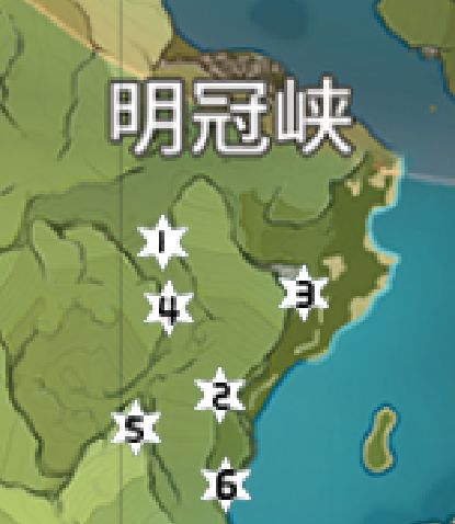 原神明冠峡风神瞳位置在哪