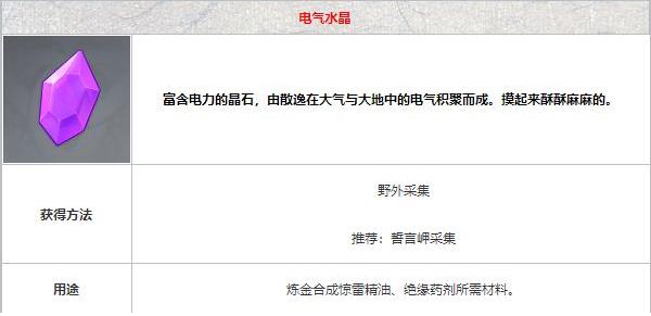 原神电气水晶怎么获得