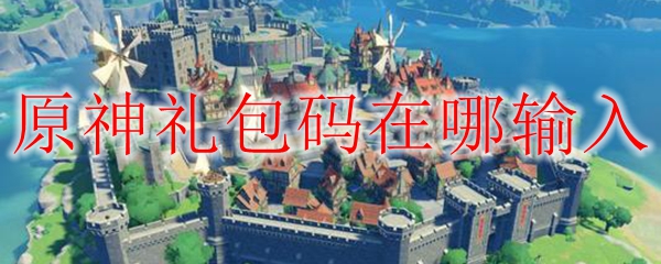 原神礼包码在哪输入