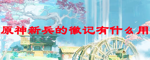 原神新兵的徽记有什么用