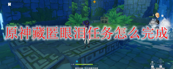 原神藏匿眼泪任务怎么完成
