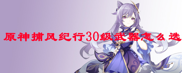 原神捕风纪行30级武器怎么选
