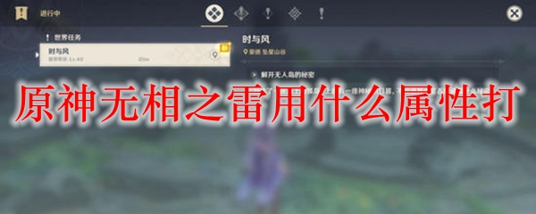 原神无相之雷用什么属性打