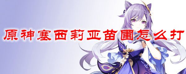 原神塞西莉亚苗圃怎么打
