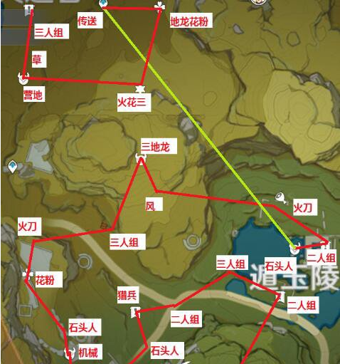 原神锄地路线图