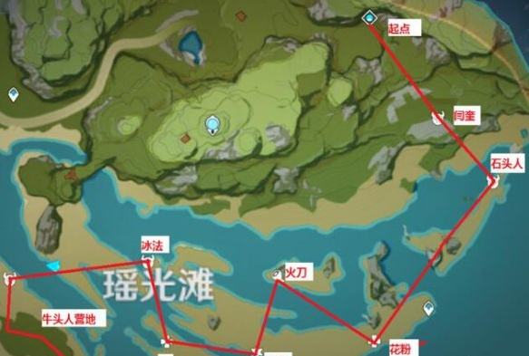 原神锄地路线图