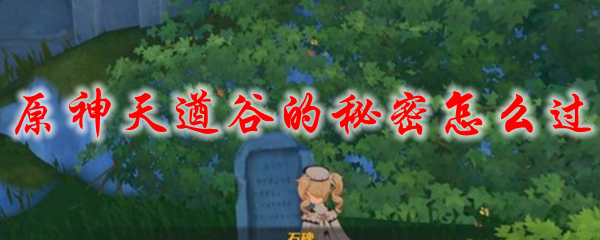 原神天遒谷的秘密怎么过