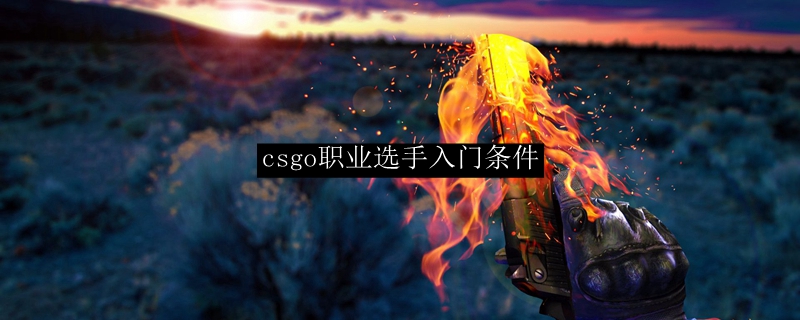 csgo职业选手入门条件