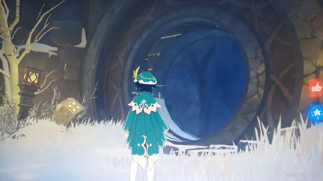 原神雪山三个宝箱怎么开门