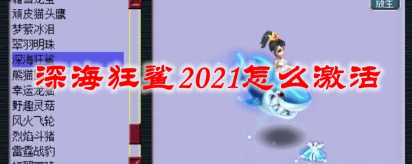 梦幻西游深海狂鲨2021怎么激活