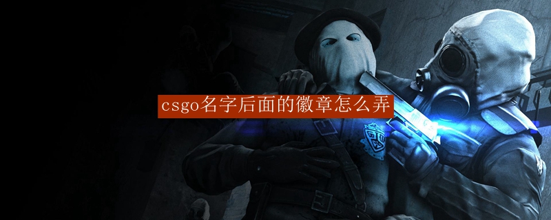 csgo名字后面的徽章怎么弄