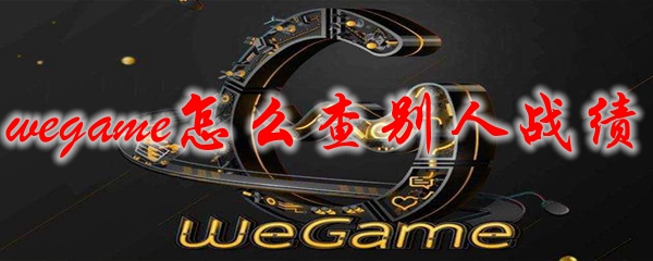 wegame怎么查别人战绩