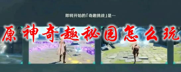 原神奇趣秘园怎么玩