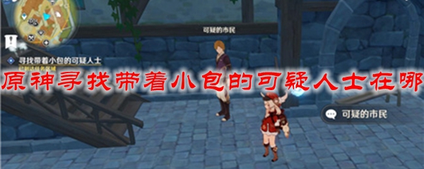 原神寻找带着小包的可疑人士在哪