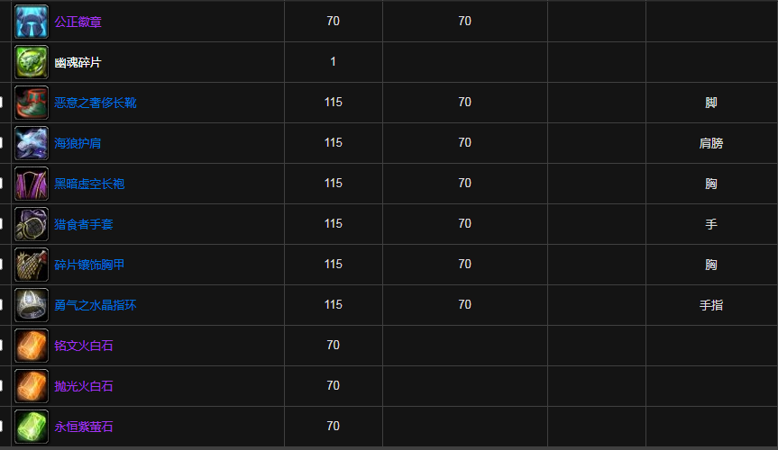 《魔兽世界》法力陵墓掉落装备大全