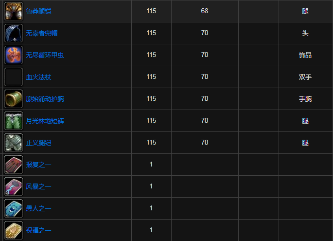 《魔兽世界》黑色沼泽掉落装备大全