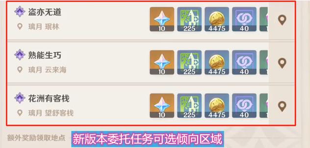 原神委托任务地域选择攻略