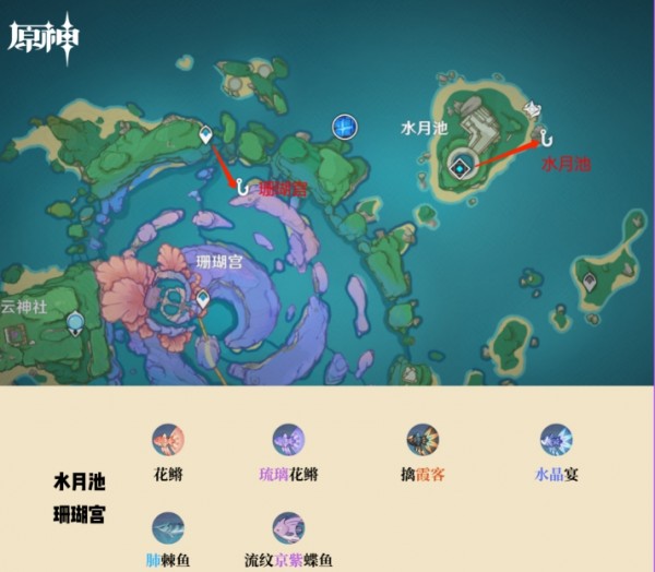 原神钓鱼点稻妻一览2022