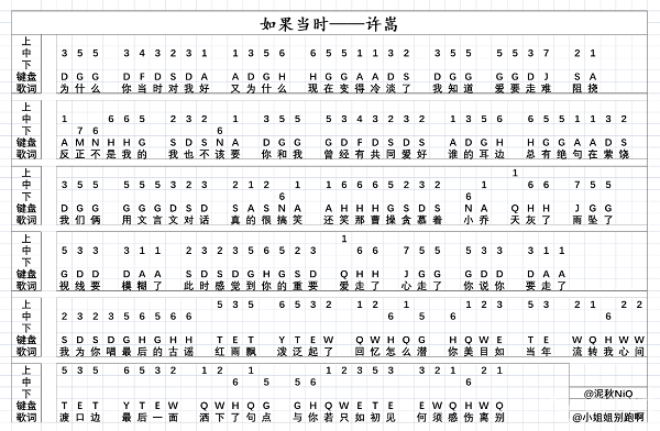 如果当时简谱笛子简谱图片