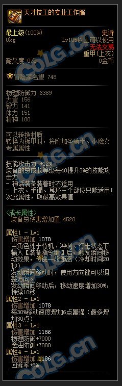 DNF110级火强套装属性介绍