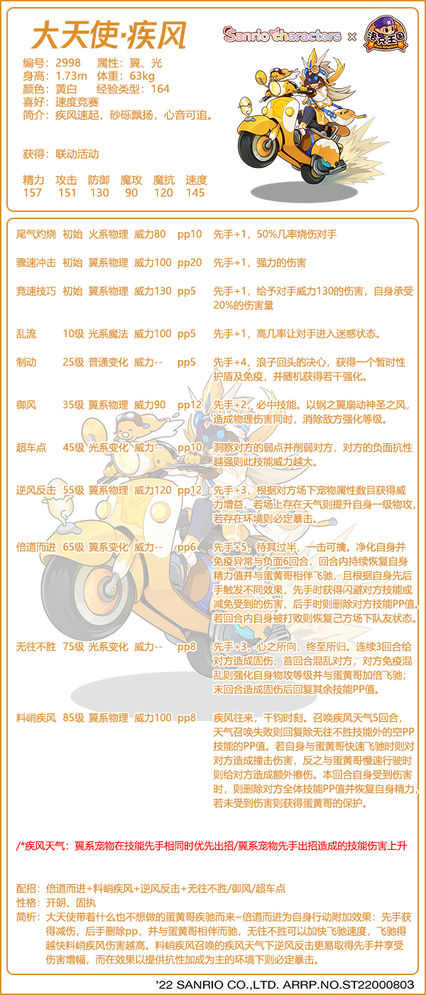 洛克王国大天使疾风性格推荐