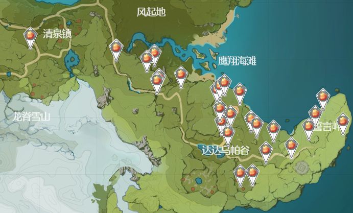 原神2022日落果采集路线介绍